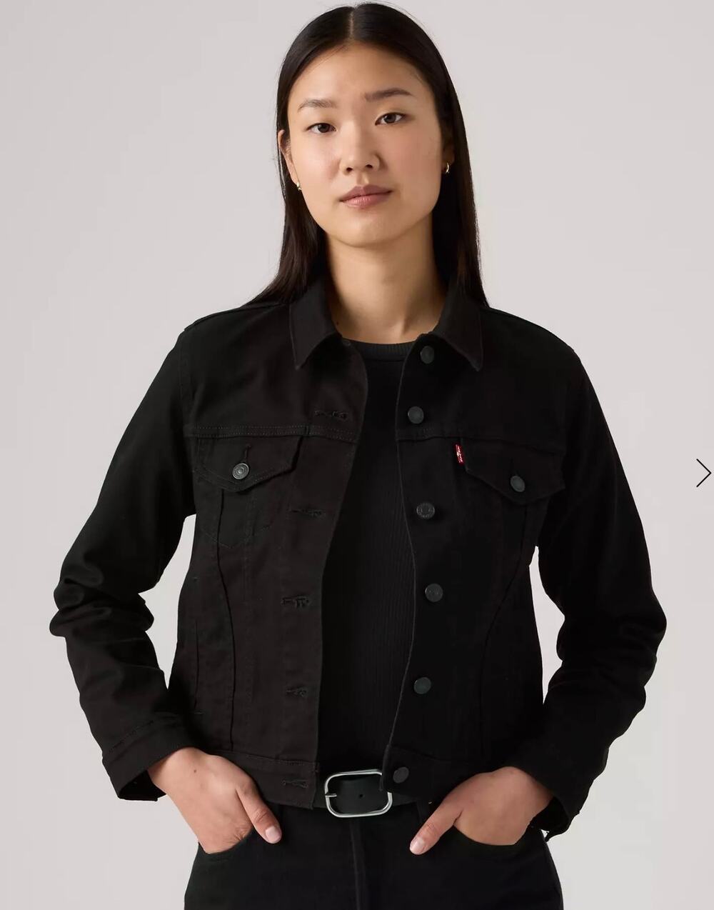 Levi's Original Trucker Jacket Black Women's size M New